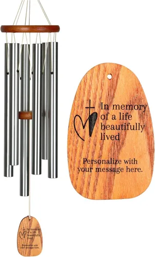 Miniatura 10 de Campanillas de viento Woodstock personalizadas Amazing Grace conmemorativas para exteriores de 24'' de bronce medio, campanilla de viento