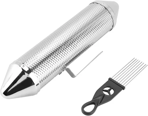 Alomejor Guiro de metal, instrumento de percusión de acero inoxidable duradero con sonido fuerte con raspador para profesores de música,