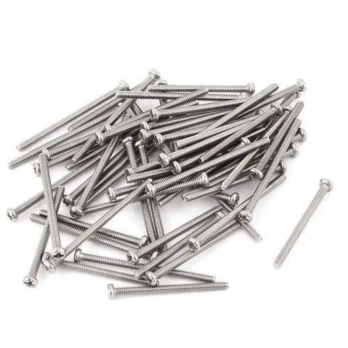 Miniatura 14 de uxcell Tornillos Phillips de cabeza cruzada de acero inoxidable 304 M2 x 0.118 in 60pcs
