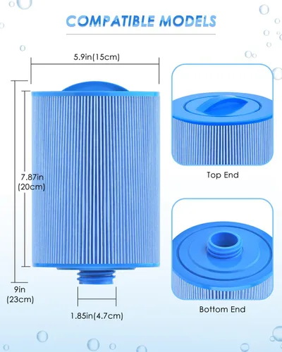 Miniatura 3 de PACETAP Filtro de spa de repuesto para Pleatco PWW50P3, Unicel 6CH-940, Filbur FC-0359, Waterways 817-0050, paquete de 2 filtros de bañera