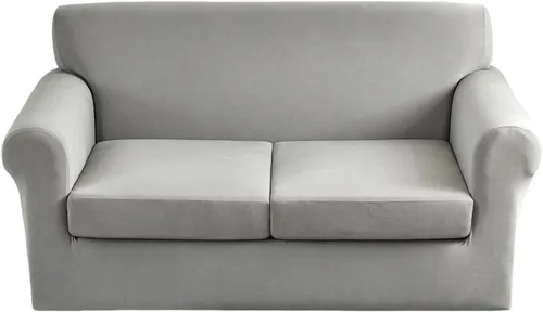 Miniatura 36 de Fundas elásticas para sofá de 1/2/3 cojines, funda estampada con fundas de cojín de asiento separadas, fundas de sofá lavables, protector de muebles