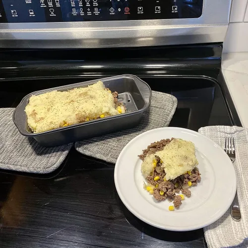 Miniatura 4 de Evelots Pan de carne que drena grasa, antiadherente, para cocinar, hornear, más sabor, juego de 2 piezas
