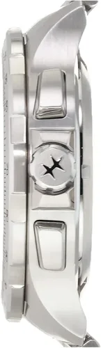 Miniatura 2 de Hamilton Khaki Aviation X-Wind GMT Reloj de cuarzo suizo con cronógrafo de 1.811in, esfera azul, pulsera de acero inoxidable plateada