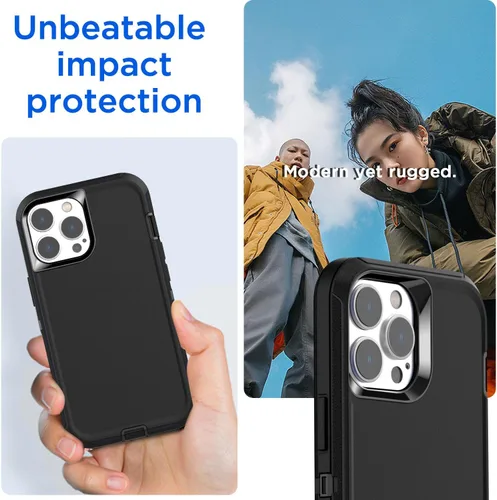 Miniatura 4 de AICase Funda para iPhone 12 Pro Max (6.7"), resistente protección contra caídas, cuerpo completo, a prueba de golpes, a prueba de polvo, protección