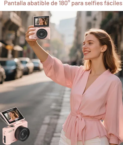 Miniatura 5 de FLATIC Cámara digital 5K, cámaras de 75 MP para fotografía con WiFi y tarjeta TF de 64 GB, cámara de vlogging automático para YouTube con pantalla