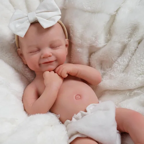 Miniatura 8 de BABESIDE Muñecas de bebé Reborn de silicona de cuerpo completo, 12 pulgadas (peso 3 libras) de silicona completa con peso realista, muñeca de bebé