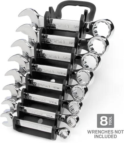 Miniatura 2 de TEKTON Soporte de llave combinada rechoncha de 8 herramientas (negro) ORG21108 Fabricado en Estados Unidos
