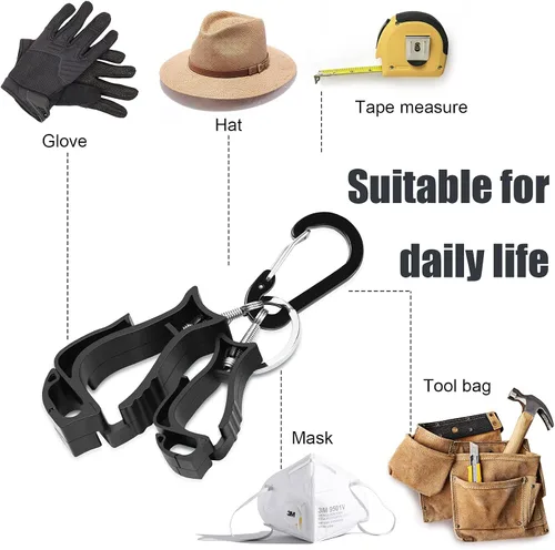 Miniatura 7 de NANHONG 6 Piezas de Clips para Guantes de Trabajo, Soporte para Guantes, Clip para Construcción, Trabajador para Gafas, Cascos y Guantes