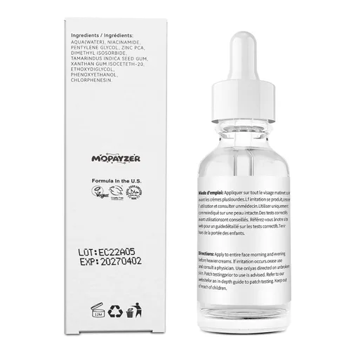Miniatura 9 de Suero de niacinamida 10% + 1% de zinc, suero de niacinamida antienvejecimiento para cara, 1 suero facial hidratante para todo tipo de piel, cuidado
