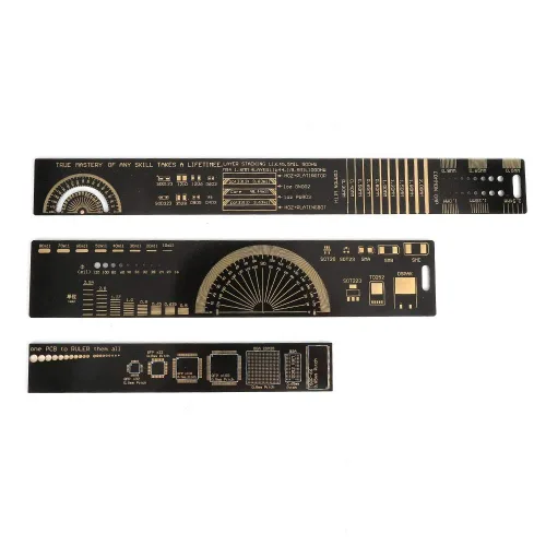 Miniatura 6 de Regla multifuncional, 3 tipos de conjunto 15/20/9.8 in 6.3/7.87/10.23 pulgadas regla de PCB de ingenieros electrónicos regla multifuncional regla