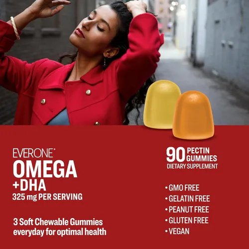 Miniatura 6 de Gomitas de aceite de pescado Omega para adultos y adolescentes con DHA – Suplemento de apoyo para la salud cerebral y cardiovascular – Vegano, sin