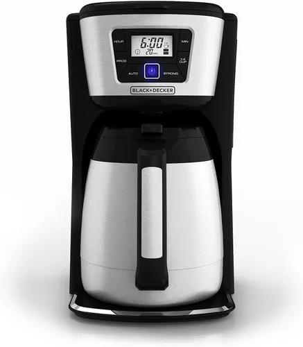 Miniatura 2 de BLACK+DECKER Cafetera térmica de 12 tazas, negro/plata, CM2035B