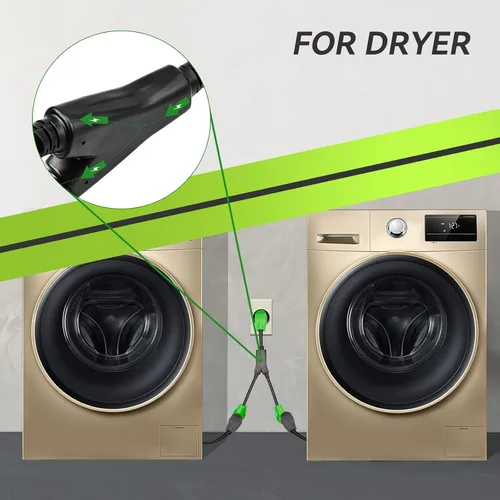 Miniatura 6 de RVMATE Divisor de secadora de 4 clavijas de 30 amperios, NEMA 14-30P a (2) receptáculo 14-30R Y de 26.5 pulgadas, chaqueta de PVC impermeable