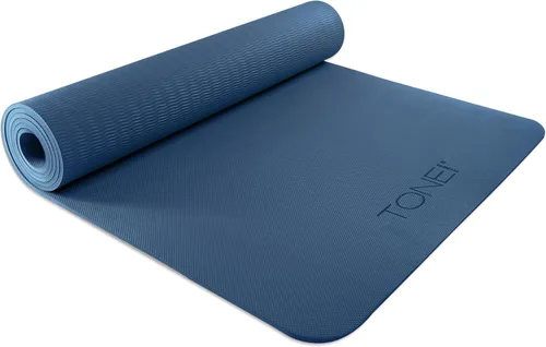 Miniatura 23 de TONE Fitness Esterilla de yoga antideslizante de 1/4 pulgadas de grosor para ejercicios y pilates para entrenamientos en casa con correa