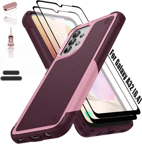 Miniatura 9 de Funda resistente para Galaxy A32 4G de 6.4 pulgadas, agarre texturizado antideslizante, resistente a caídas