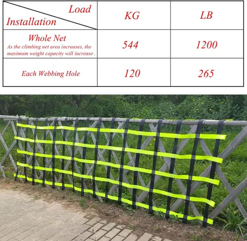 Miniatura 3 de Red para pared de escalada, red de carga de escalada, cuerda de escalada, gimnasio de selva para patio trasero, campo de ninja, accesorios de casa