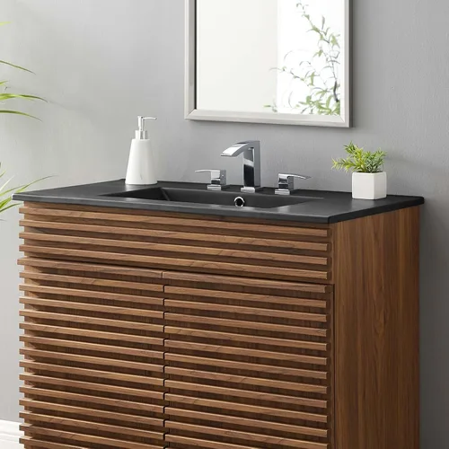 Miniatura 9 de Modway EEI-4837-WHI Cayman - Lavabo de baño de 30 pulgadas, color blanco