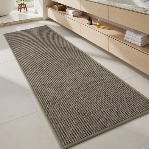Miniatura 13 de MontVoo Tapete de baño de felpilla absorbente, de secado rápido, con parte trasera de goma, antideslizante, lavable, ultra delgado, para debajo