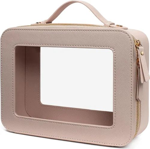Miniatura 12 de LETGO Bolsas de Maquillaje Transparentes, Bolsa de Aseo Aprobada por la TSA con Cierre, Organizador de Maquillaje Transparente de Gran Capacidad