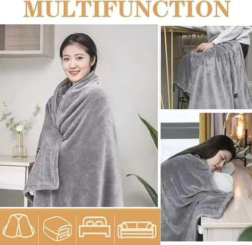 Miniatura 5 de LIOONS Manta térmica eléctrica para adultos, manta eléctrica de franela suave de calentamiento rápido, lavable a máquina para uso en casa y oficina