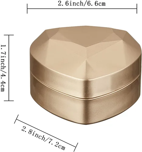 Miniatura 3 de Caja de regalo de anillo en forma de corazón con luz LED, caja de joyería de terciopelo con luz, caja de exhibición de joyas para boda, compromiso