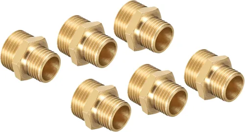 Miniatura 16 de M METERXITY Paquete de 8 accesorios de tubería de rosca macho, accesorio de tubería de rosca macho hexagonal G1/8 x G1/8, adaptador de acoplador