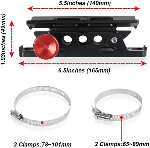 Miniatura 7 de Barra antivuelco de liberación rápida para extintor de incendios, soporte de montaje para extintor compatible con Jeep Wrangler Gladiator Ford Negro