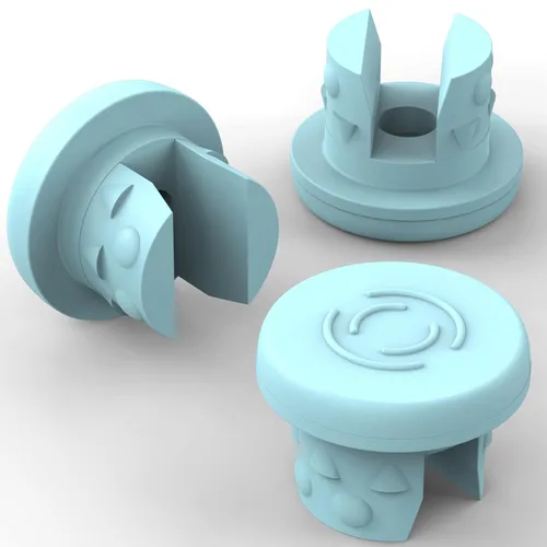 Miniatura 12 de Biomed Solutions - Tapón de goma butílica de 0.787 in con dos patas para liofilización y liofilización, botella de vidrio de liofilización, 100 Negro