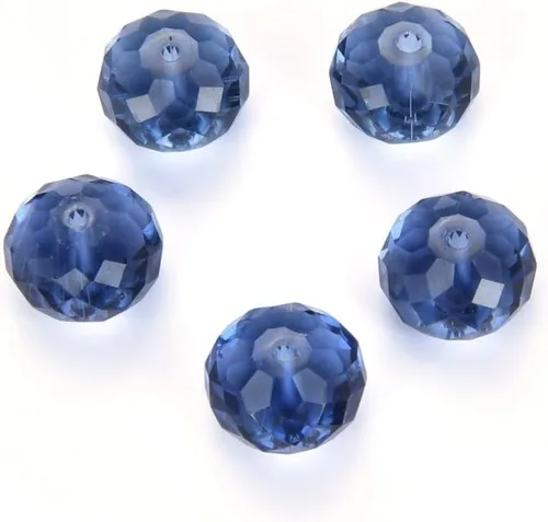 Miniatura 75 de 50 cuentas de cristal Adabele austriaco de 0.394 pulgadas facetadas sueltas Rondelle Siam rojo espaciador compatible con cristales de Swarovski 5040