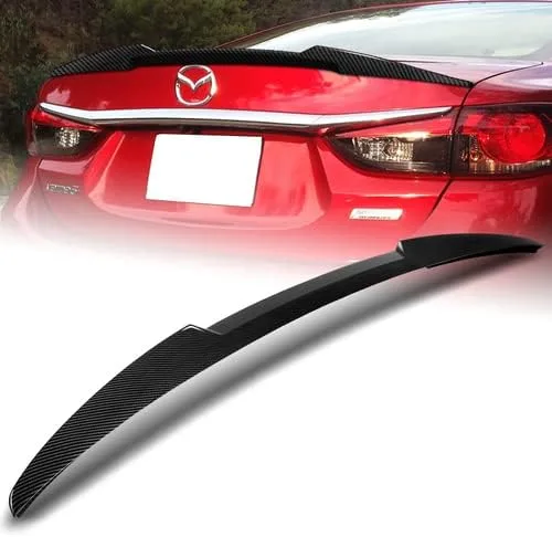 Miniatura 7 de W-Power - Alerón para tapa trasera de maletero de plástico ABS estilo V compatible con Mazda 6 2014-2017, 2015 2016 (negro mate)