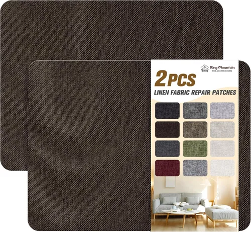 Miniatura 91 de KING MOUNTAIN Parches de reparación de lino fino, tela autoadhesiva, 8 x 11 pulgadas, 2 unidades, multicolor, para sofá de lino (beige)