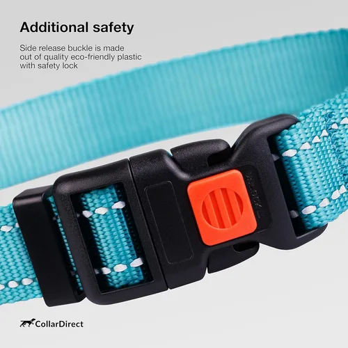 Miniatura 4 de CollarDirect Collar reflectante para perro o cachorro pequeño, mediano y grande con hebilla de liberación rápida, para niños y niñas, nailon Verde