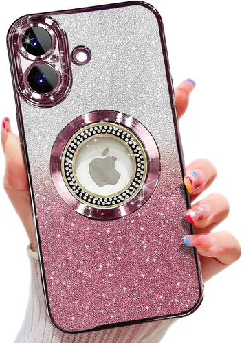 Miniatura 144 de Misscase Funda magnética con purpurina para iPhone 11 compatible con MagSafe, protección completa, delgada, a prueba de golpes, antiarañazos