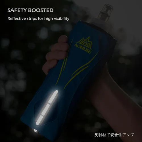 Miniatura 5 de TRIWONDER Botella de agua de mano para correr, Quick Grip Chill Botella de agua suave de mano de 17 onzas con correa de mano, paquete de Botella
