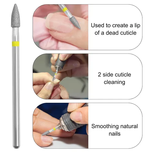 Miniatura 4 de Broca de uñas rusa para manicura, broca pulidora de uñas natural para quitar cutículas, diseño de arte de uñas, manicura, pedicura, uso profesional