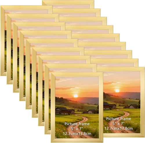 Miniatura 10 de Juego de 12 portarretratos negros de 4 x 6 pulgadas para mostrar fotos de 4 x 6 pulgadas, collage de múltiples marcos de 4 x 6 pulgadas para pared