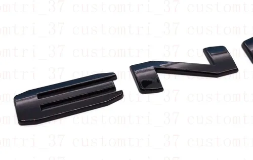 Miniatura 5 de Kit de 4 piezas 2019 2020 2021 Sierra Denali letras emblemas negro brillante 1500 HD 2500 HD 3500 HD AT4 placa de identificación de repuesto