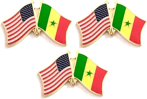 Miniatura 129 de 3 Pines de solapa con banderas de Estados Unidos y países internacionales, paquete de 3 pines dobles con diseño de banderas de Estados Unidos