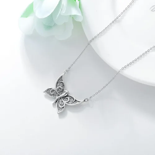 Miniatura 3 de Collar de cuerno italiano de plata de ley 925 con dije de cuerno italiano, amuleto de protección de buena suerte, joyería para mujeres y hombres