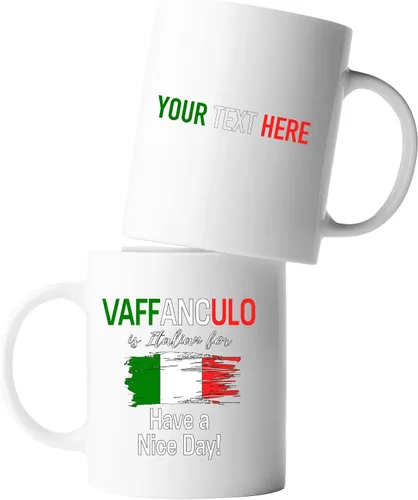 Miniatura 10 de Panvola Vaffanculo Is Italian For Have A Nice Day - Divertido regalo italiano para compañeros de trabajo, amigos, hermana, hermano, familia en Negro