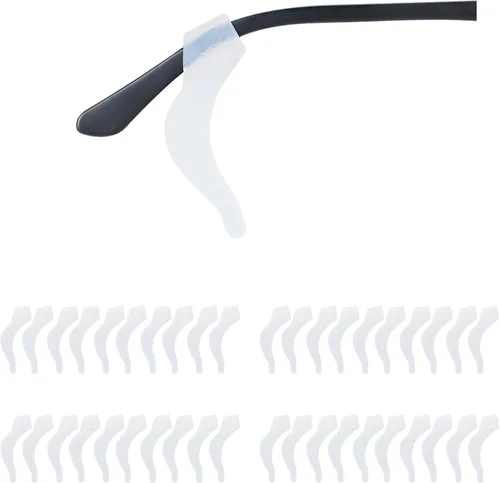 Miniatura 10 de 20 pares de empuñaduras para lentes, soporte antideslizante, cojín de silicona suave para orejas, retenedor de manga, ganchos para deportes, lentes