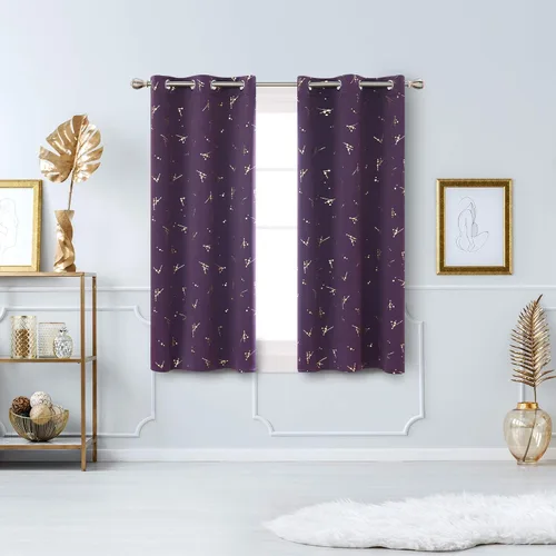 Miniatura 57 de Deconovo Cortinas opacas, 2 paneles, 52 x 72 pulgadas, cortinas con aislamiento térmico para oscurecer la habitación, con ojales para dormitorio