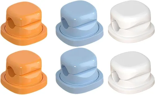 Miniatura 10 de Paquete de 6 organizadores de cables, clips magnéticos para organizar cables, organizador de cables magnéticos, soporte de almacenamiento con Negro