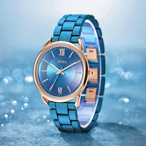 Miniatura 5 de Reloj de pulsera de metal para mujer