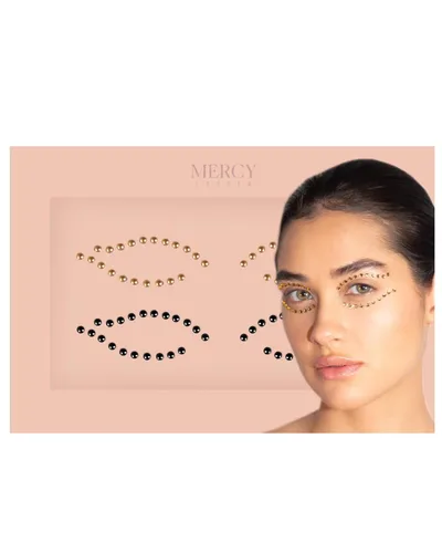 Miniatura 7 de MERCY LONDON Delineador de ojos de cristal, accesorios de disfraz, gemas para la cara, joyas todo en uno, tocado de Halloween adhesivo