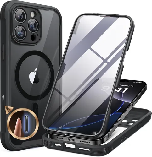 Miniatura 159 de Miracase Funda para iPhone 13 de 6.1 pulgadas, [sin burbujas] funda de teléfono de cuerpo completo con pantalla de vidrio completa integrada, sin
