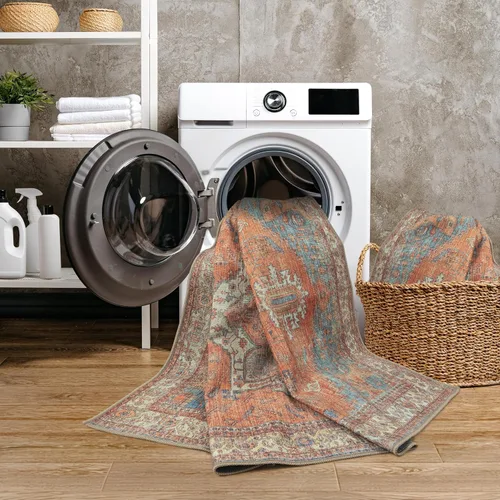 Miniatura 14 de GLN Rugs Traditional Collection - Alfombra de felpilla lavable a máquina, tradicional lavable, antideslizante, alfombra de felpilla de pelo corto