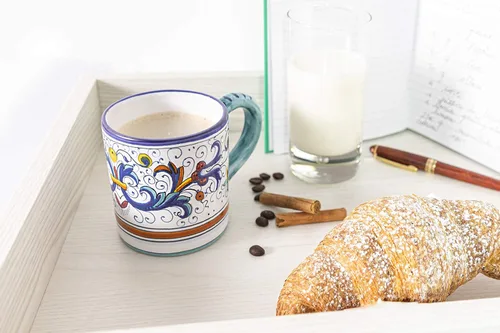 Miniatura 6 de Fima Ricco Deruta Blu - Taza de cerámica italiana hecha a mano, cerámica italiana Deruta, taza pintada, cerámica italiana, hecha en Italia, taza
