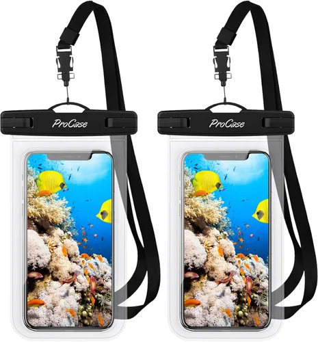 Miniatura 9 de ProCase Paquete de 2 fundas impermeables para teléfono, bolsa seca universal subacuática de 7 pulgadas para iPhone 17 Air 16 15 14 13 Pro Plus Max