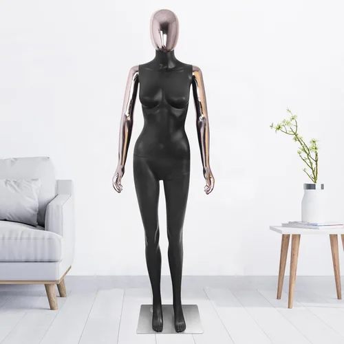 Miniatura 7 de Maniquí femenino de cuerpo completo, cuerpo blanco, cabeza dorada, manecillas doradas, maniquí de costura de 70 pulgadas, maniquí articulable